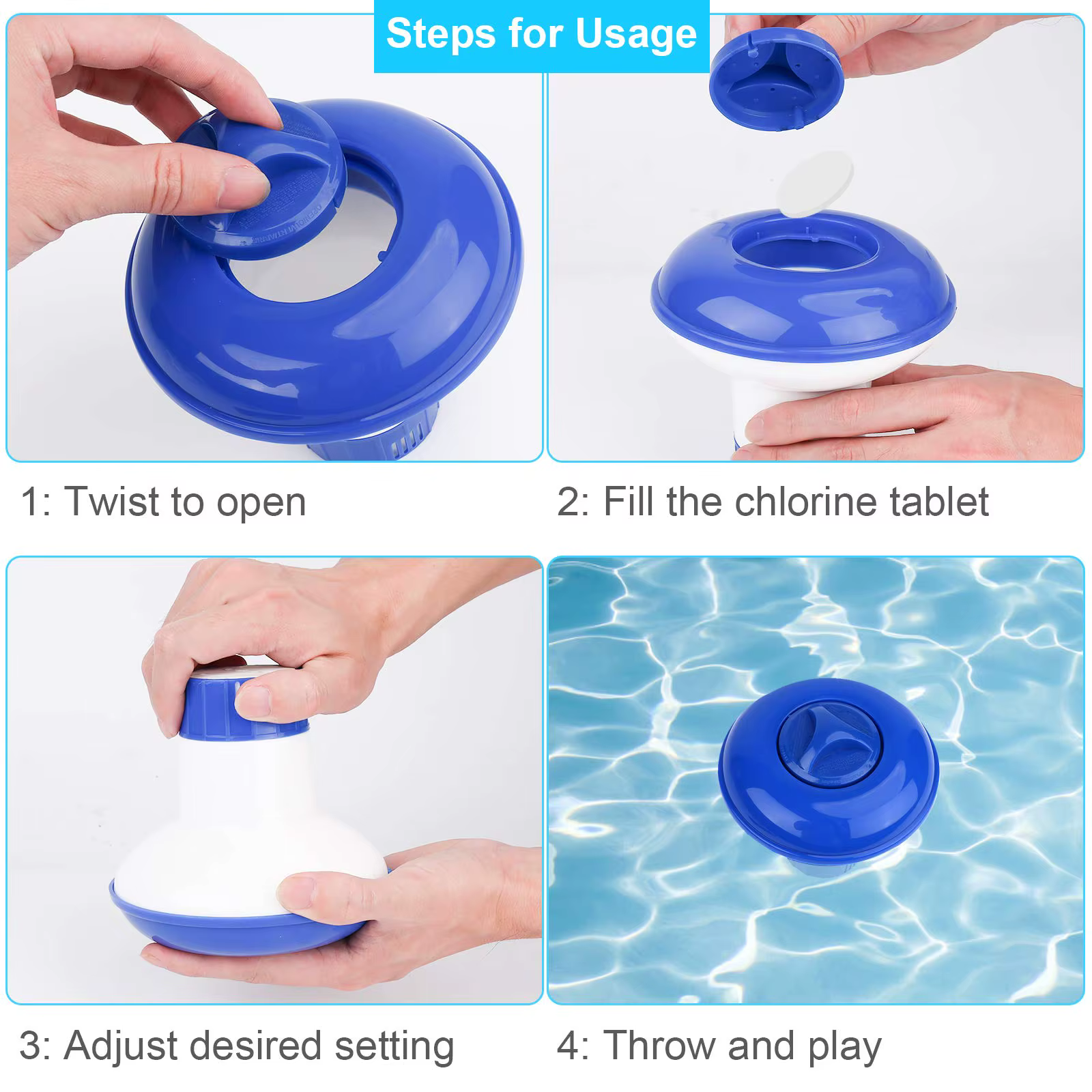 Flotteur chimique pour piscine flottante