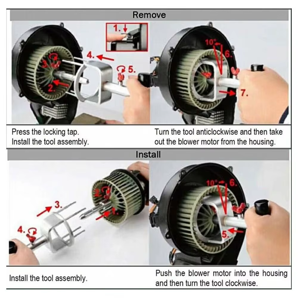 Moteur de soufflante de chauffage robuste, outil simple à utiliser, résistant à l'usure, démontage de la soufflante de climatiseur, pratique et de haute qualité
