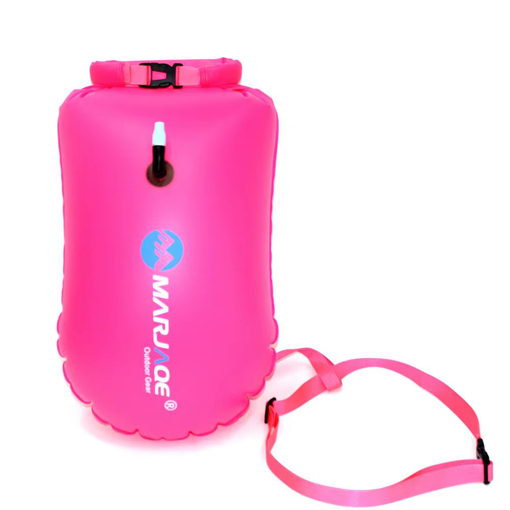 Bouée de sauvetage gonflable portable 20L avec sac de rangement étanche et ceinture de maintien pour la natation en eau libre