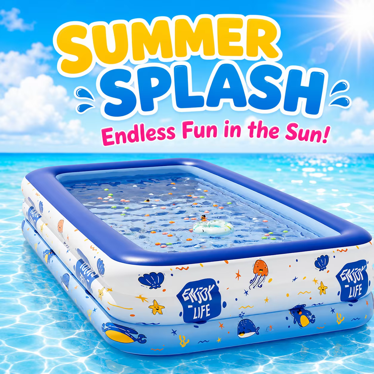 Piscine gonflable familiale de grande taille pour adultes