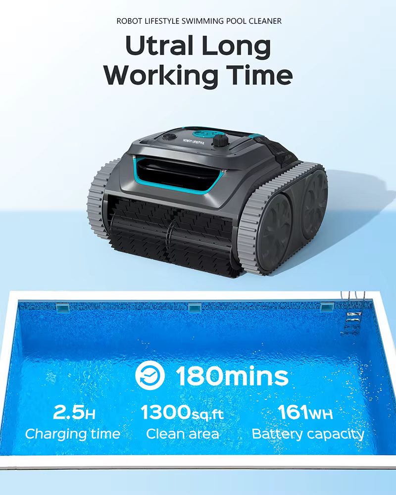 Robot nettoyeur de piscine sans fil
