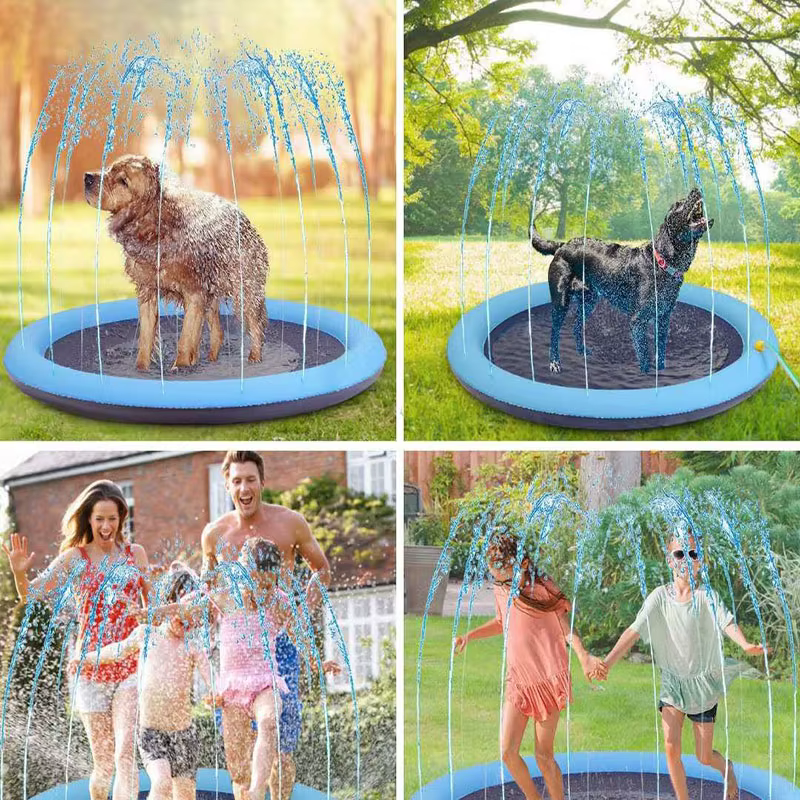 Piscine gonflable pour animaux de compagnie d'été