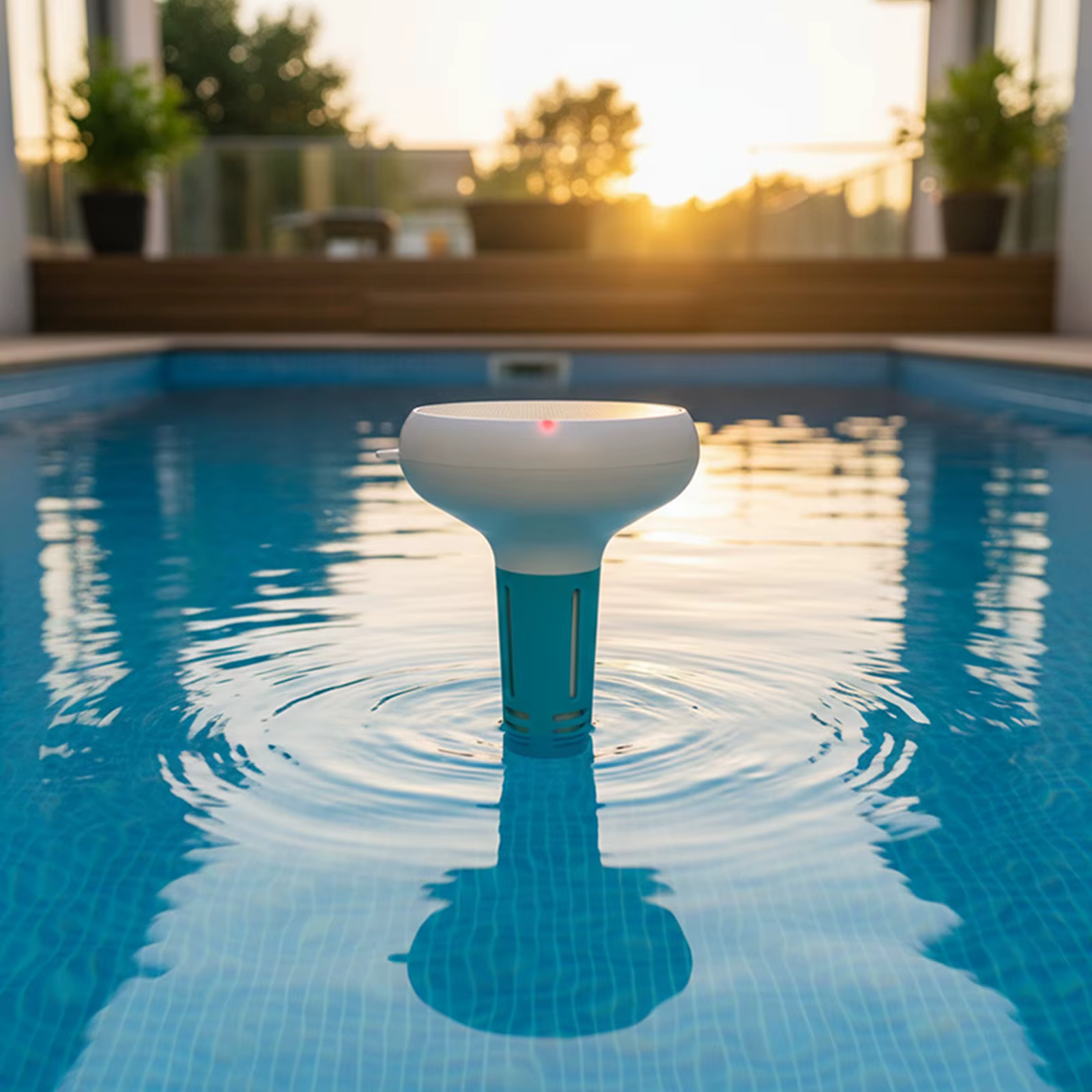 Testeur de qualité de l'eau solaire flottant pour piscine