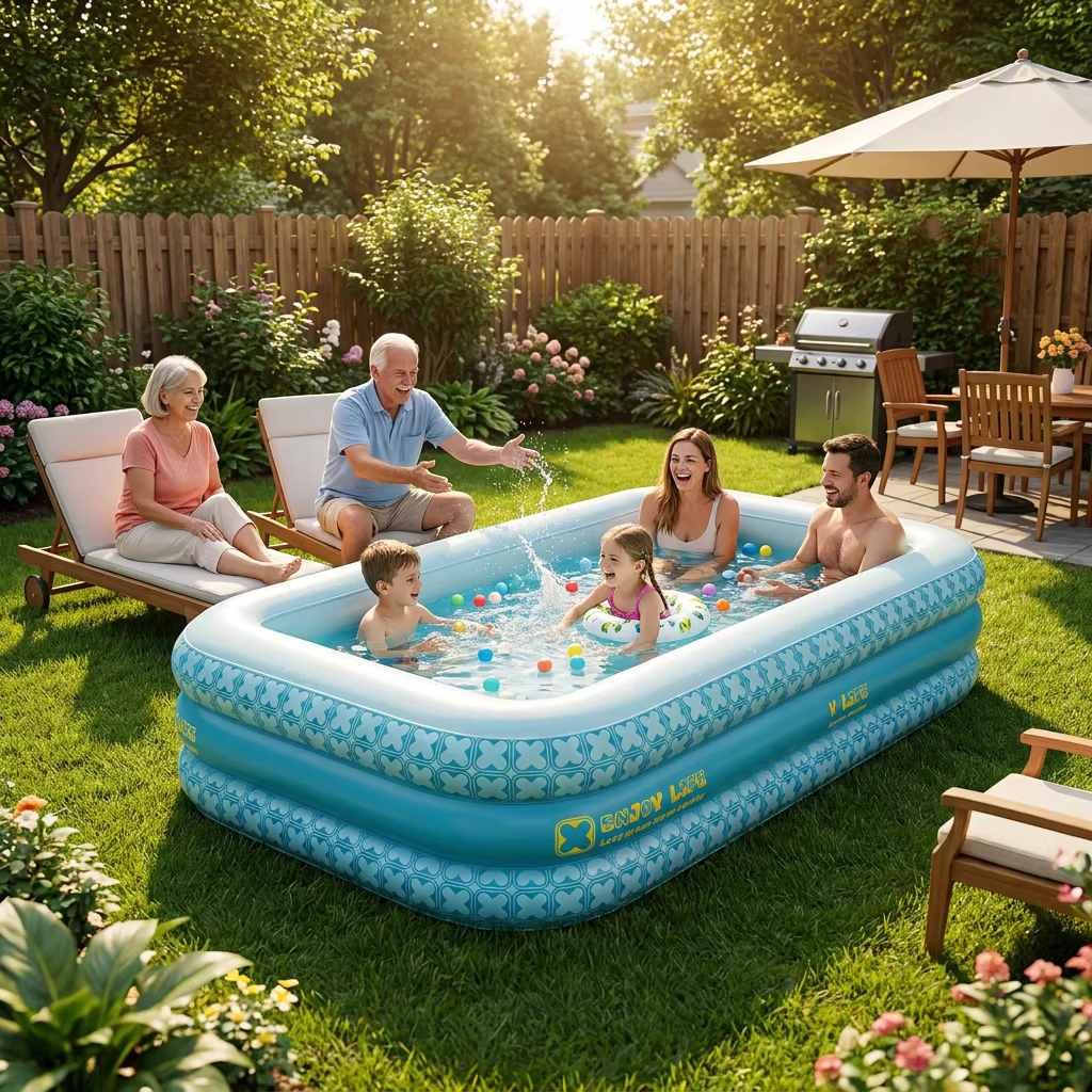Piscine gonflable familiale pour 1 à 8 personnes