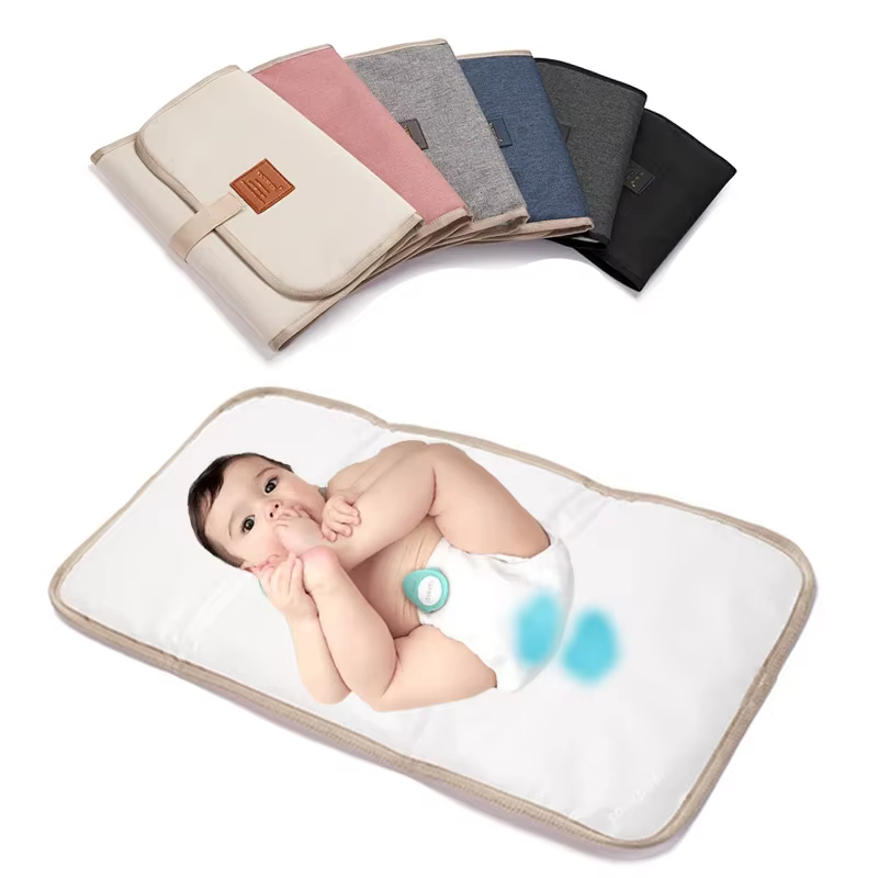 Tapis à langer Portable pliable et lavable pour bébé, Compact, pour voyage, imperméable, pour changer de sol, tapis de jeu