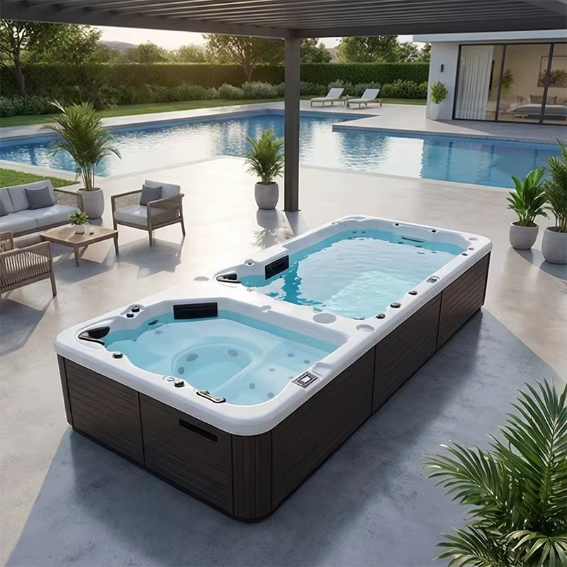 Spa de nage personnalisable de 5 m pour 8 personnes avec courant