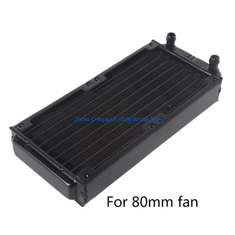 Radiateur refroidissement à eau pour ordinateur, 80mm, 10 tubes, filetage femelle G1/4, Dissipation thermique, F68C