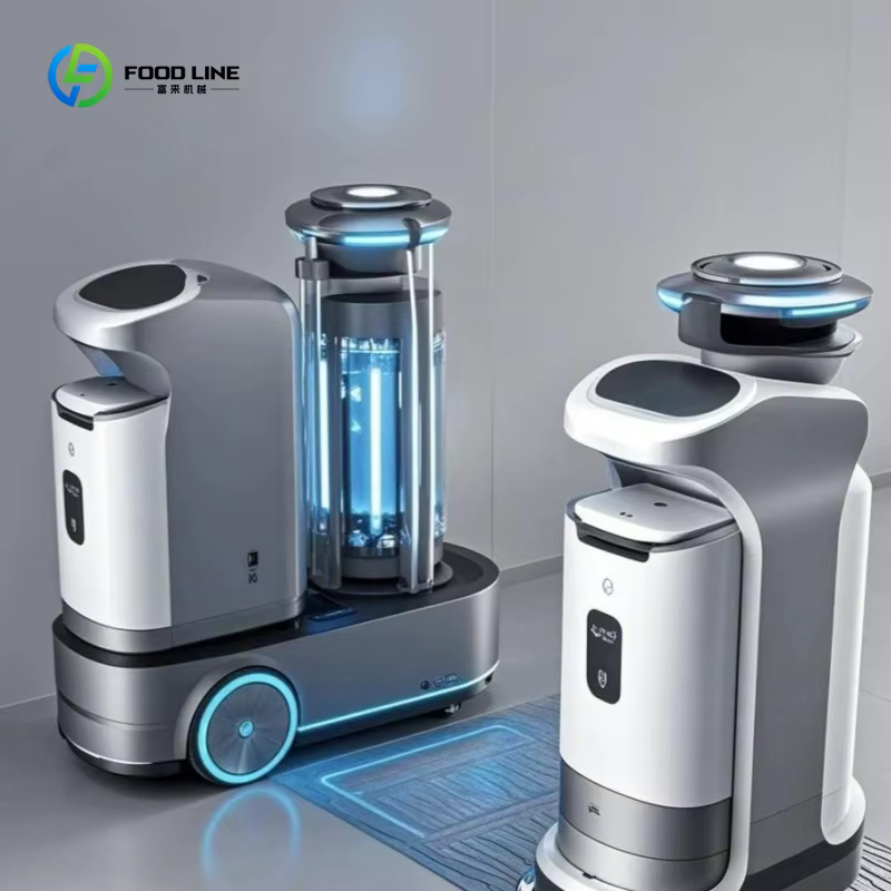 Robots de désinfection commerciaux personnalisés, nettoyage et désinfection 2 en 1, équipement de désinfection professionnel pour les lieux publics