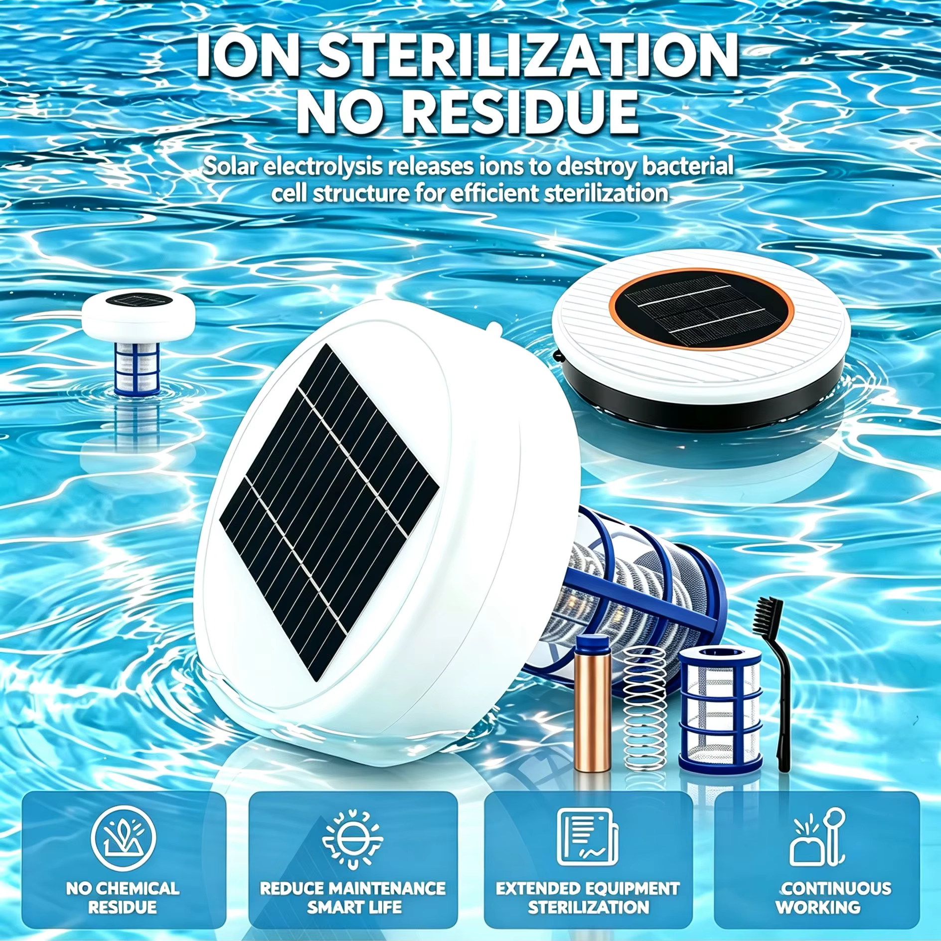 Ioniseur solaire pour piscine