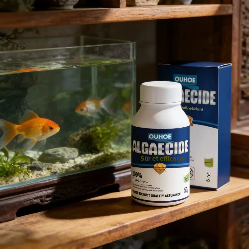 Algicide haute efficacité 50g pour aquarium et bassin – Contrôle des algues et du mousse – Réduit l'eau verte –