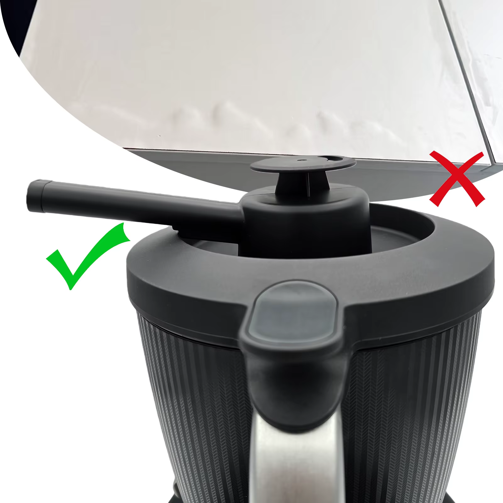 Déviateur vapeur compatible avec Thermomix TM7 – 360 °   Déflecteur de vapeur rotatif avec protection d'armoire de cuisine