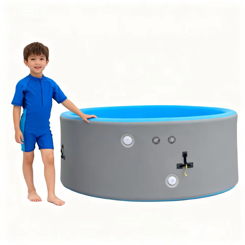 Piscine gonflable, piscine hors sol en PVC pour l'extérieur, piscine portable, piscine familiale ronde robuste pour enfants