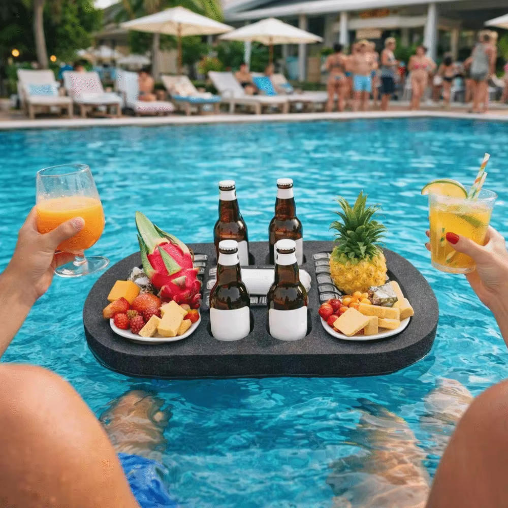 Plateau flottant multifonctionnel créatif pour piscine