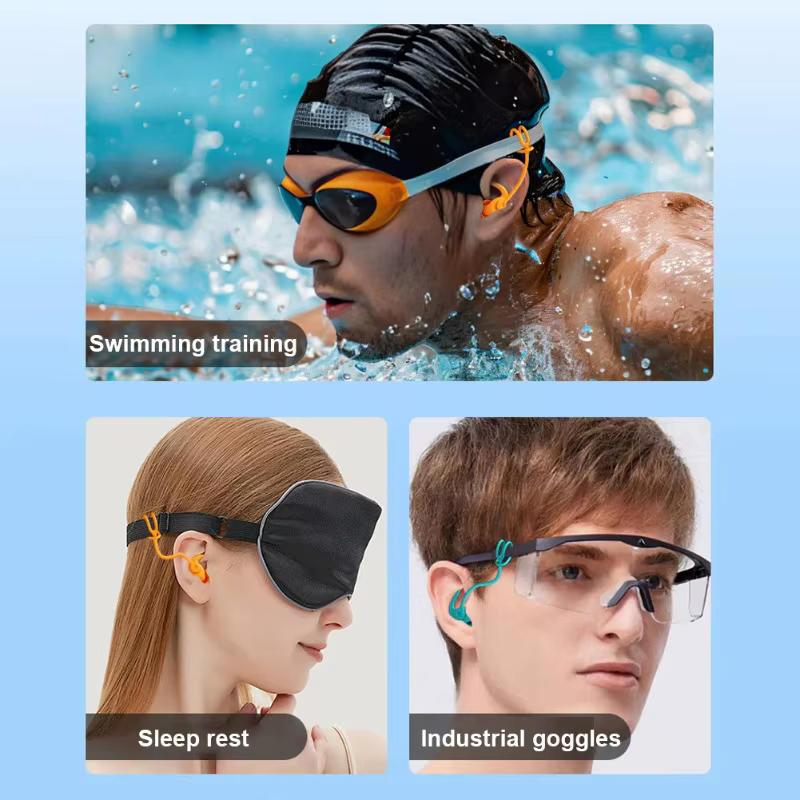 1 paire/2 paires bouchons d'oreille de natation Silicone étanche Anti-bruit accessoires de piscine