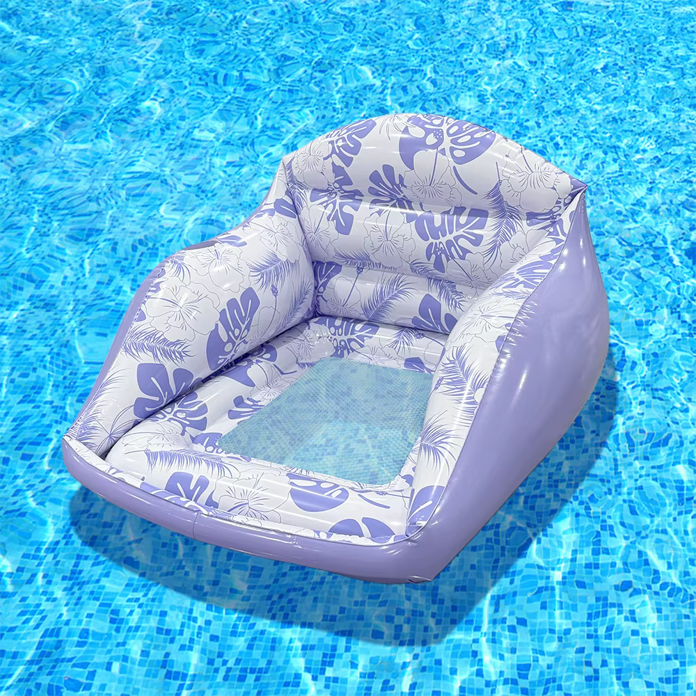 1 chaise longue gonflable flottante pour piscine