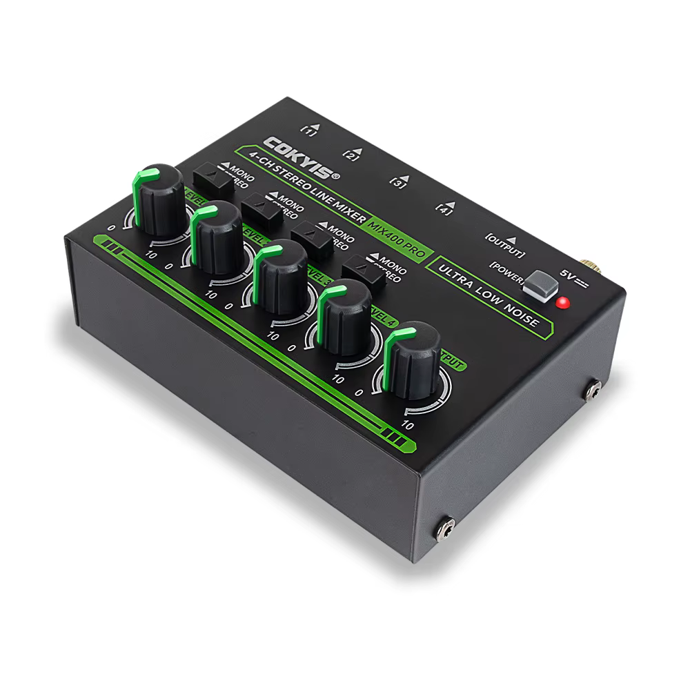 Mini centre commercial audio professionnel avec lumière RVB, 4 canaux, rétro 400 Pro