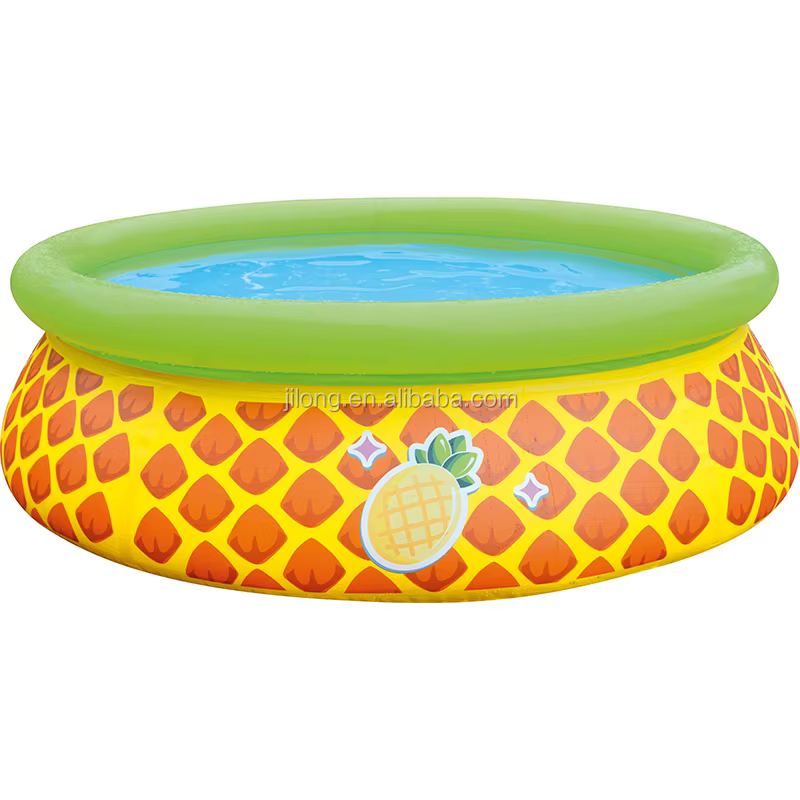 Piscine gonflable familiale 3D Dinosaures 1,75m*62cm en PVC pour jardin