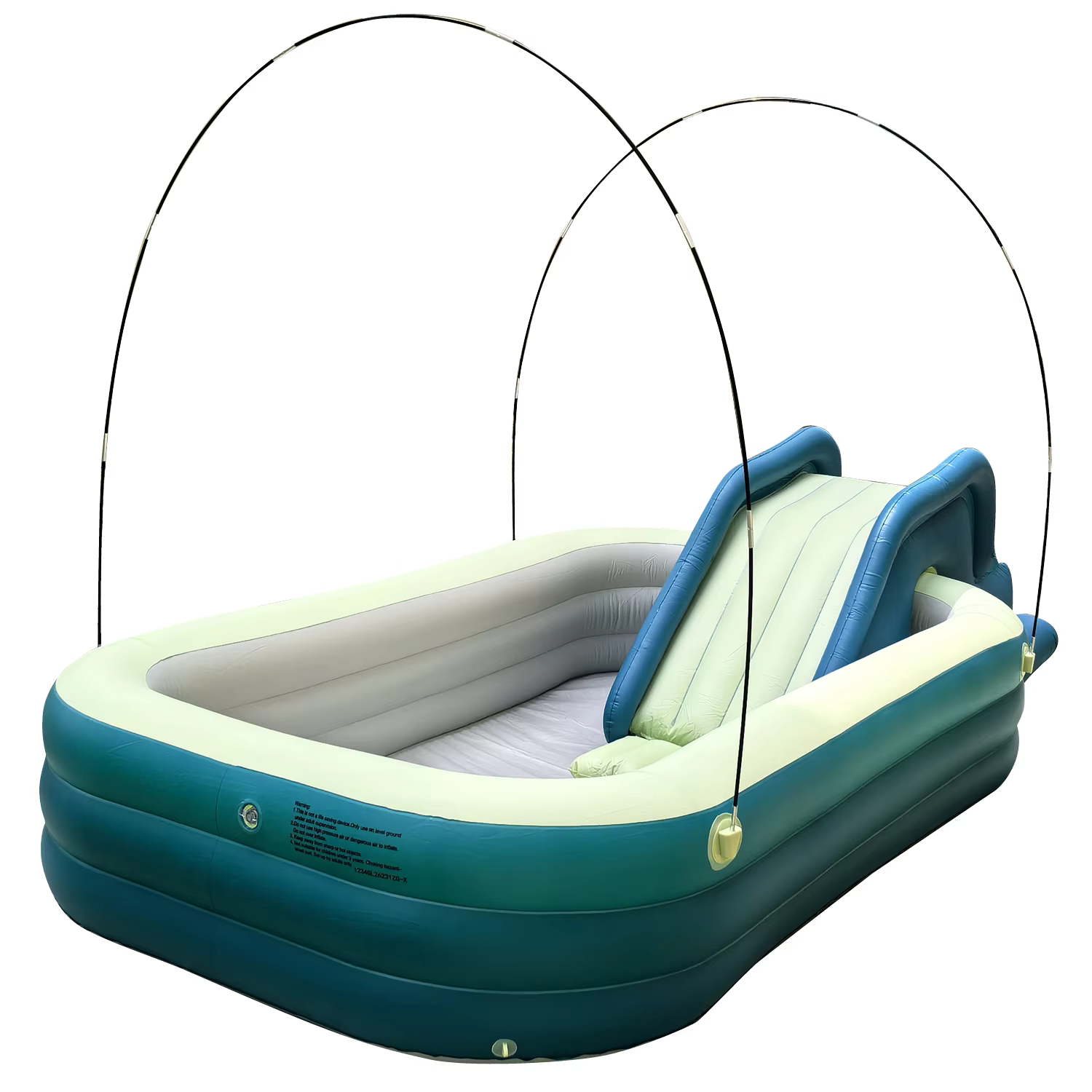 Famille de piscine gonflable pliable épaissie avec toboggan