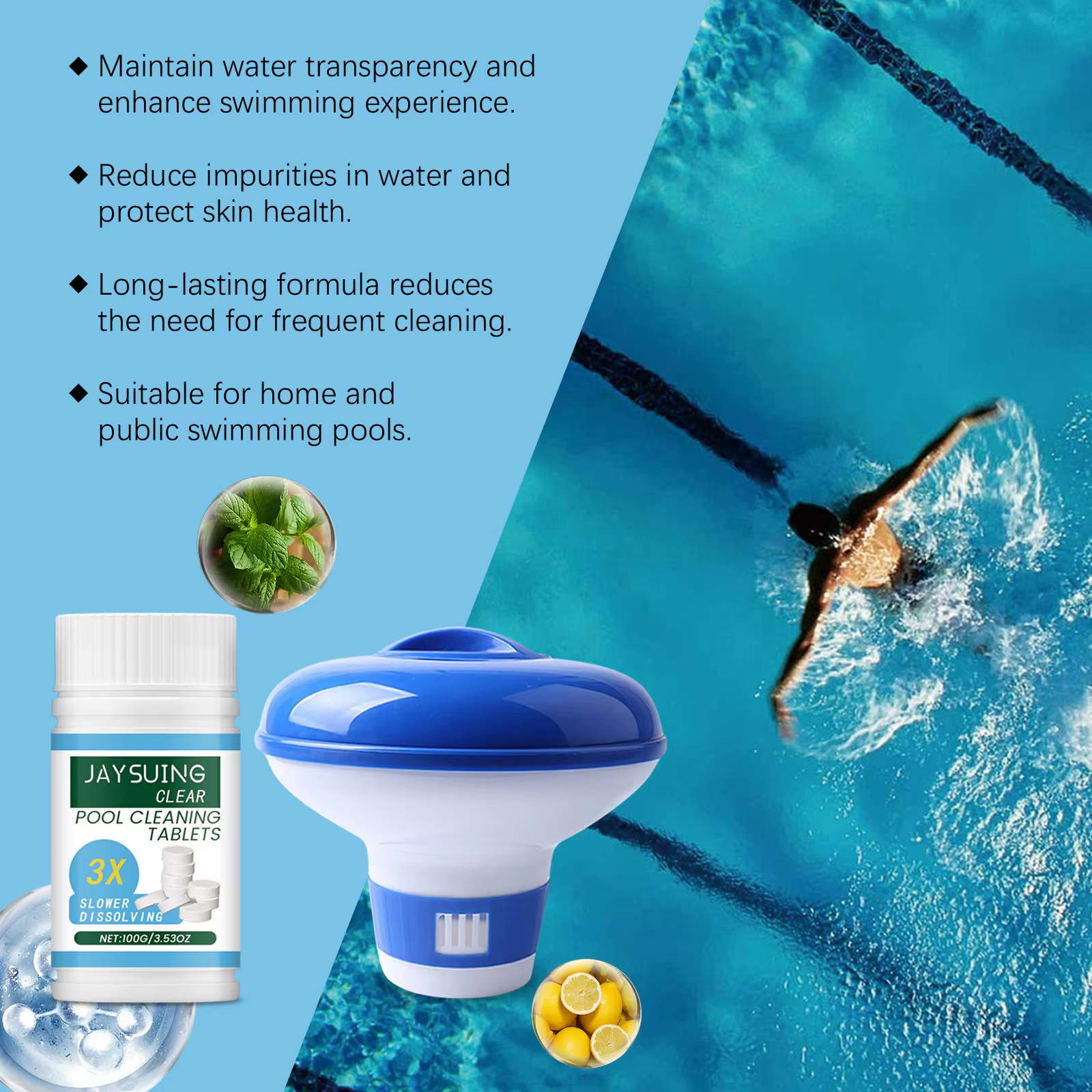 Comprimés effervescents pour piscine