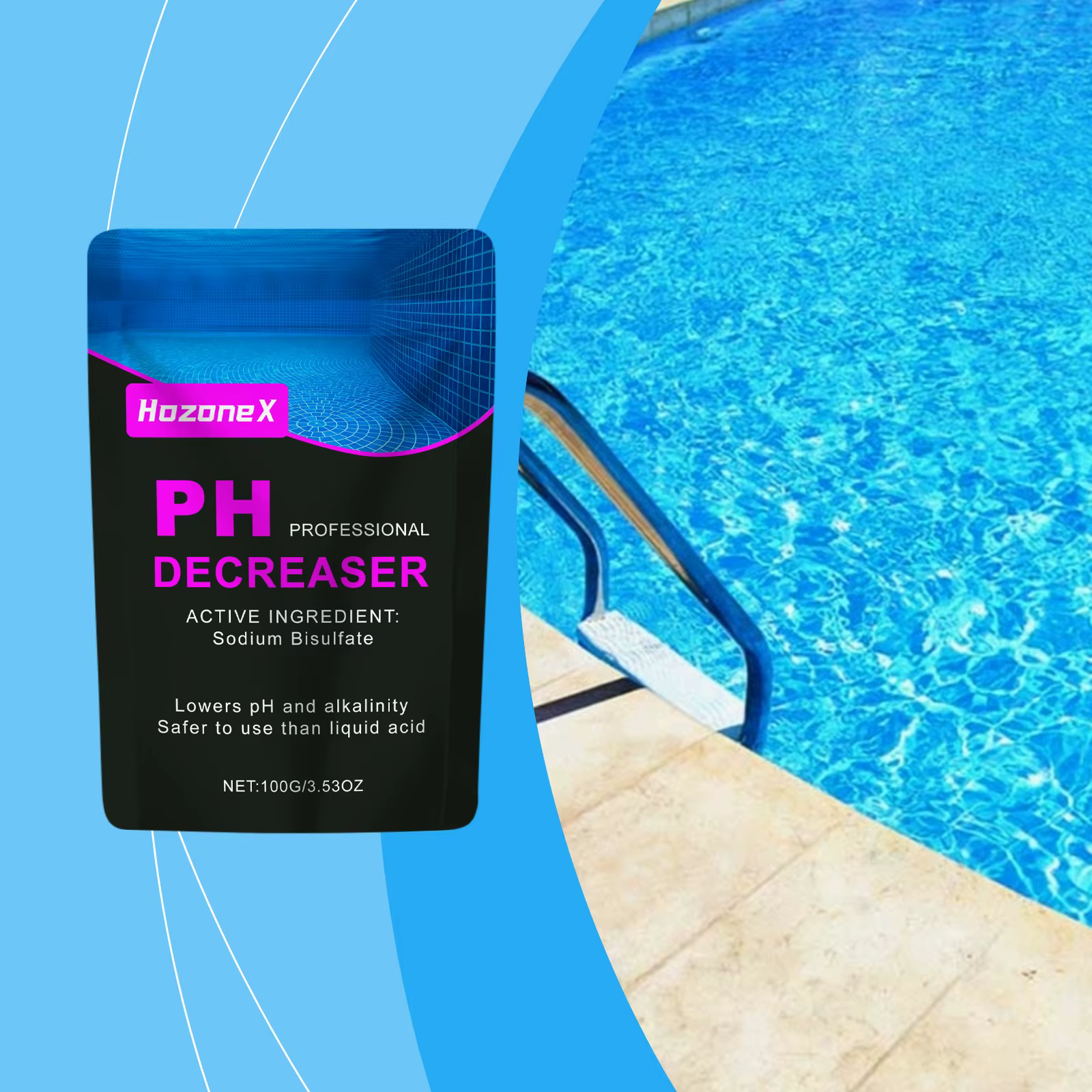 Réducteur de pH pour piscine domestique
