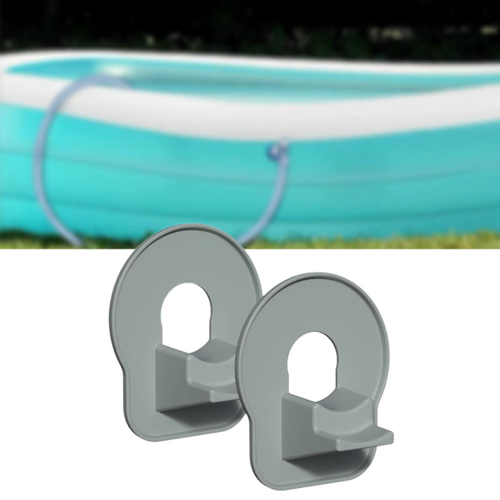 2 supports de tuyaux de piscine