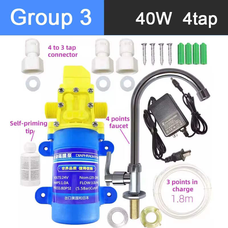 Purificateur d'eau pompe auto-amorçante DC 24 V 30 W/40 W