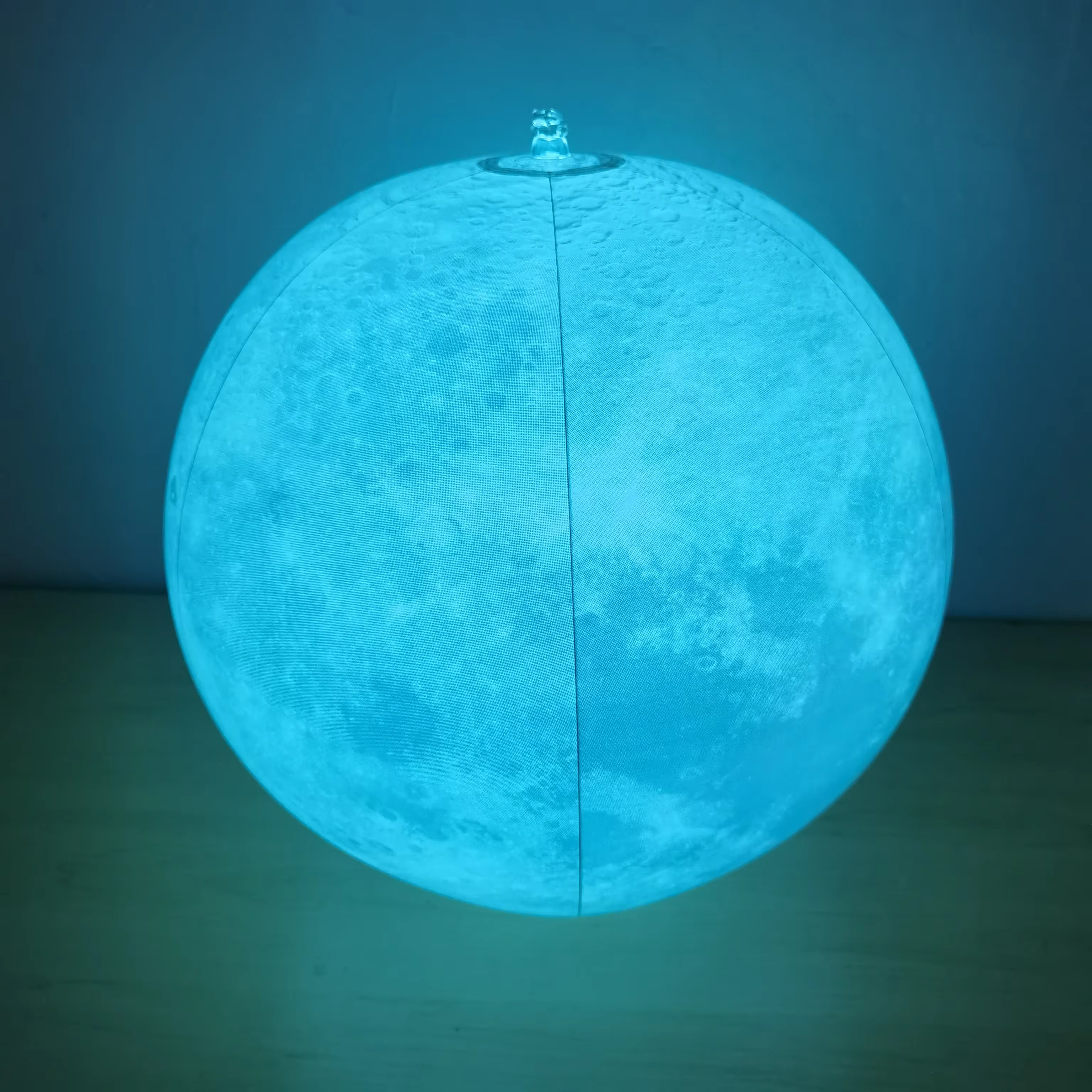 PVC40cm lune rempli led16 couleur télécommande boule lumineuse piscine extérieure disposition gonflable flottant balle de plage