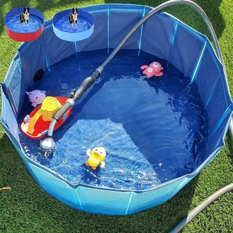 Piscine de nettoyage extérieure pliable et portable pour animaux de compagnie – Baignoire et bain en plastique dur –