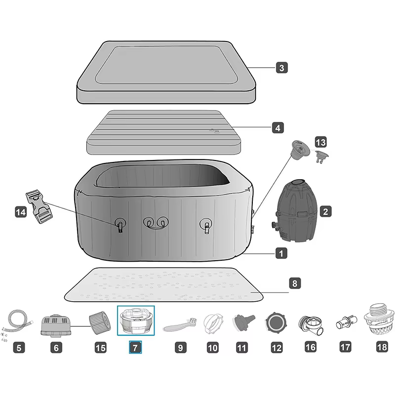 Système de distribution de chlore pour piscine P05345 P03821