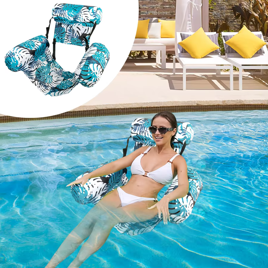 Chaise longue flottante gonflable pour adulte