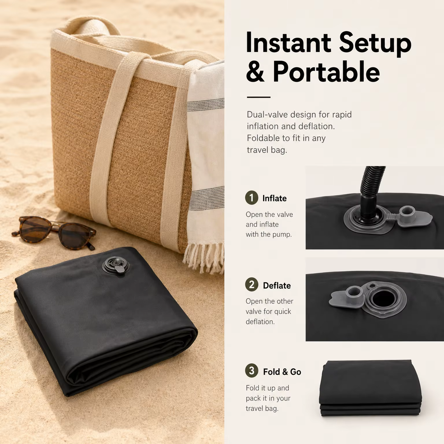 Plateau flottant gonflable pour piscine avec seau à glace grande capacité pour plage
