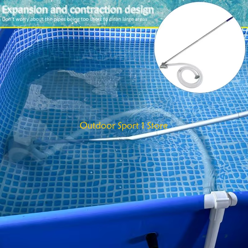 Aspirateur piscine efficace A0KA avec tuyau réglable une tige télescopique pour le au-dessus des piscines à remous