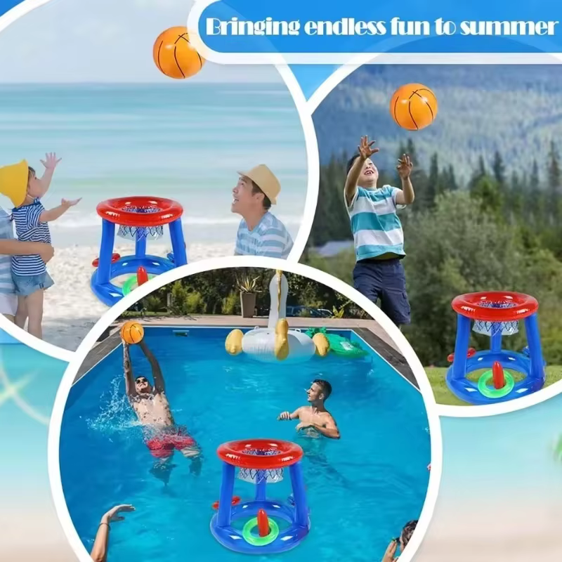 Jeu de lancer de cerceaux de basket-ball gonflables