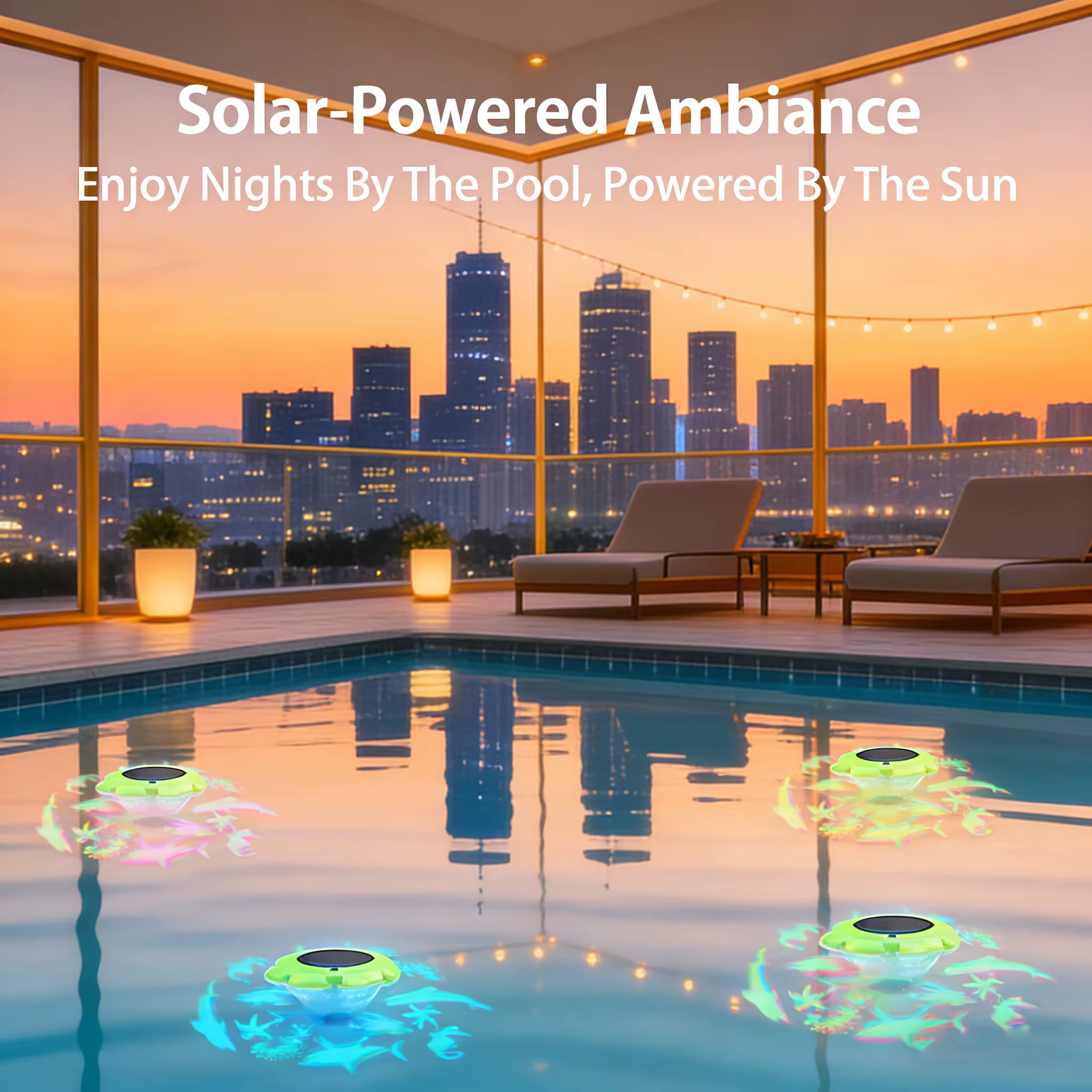 Lampe flottante LED solaire pour piscine avec fonction de changement de couleur