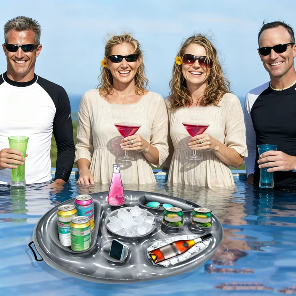 Plateau flottant gonflable en PVC pour boissons