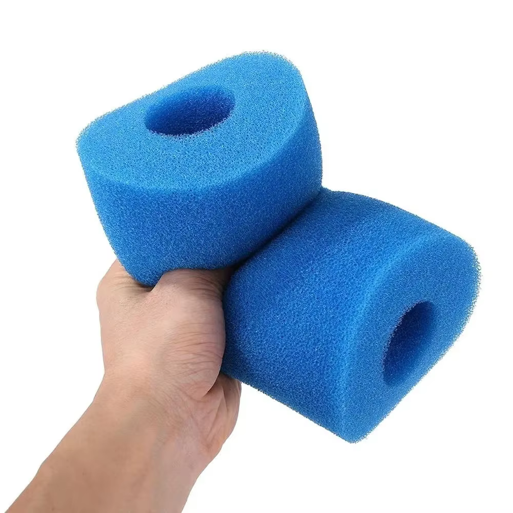 Cartouche de mousse éponge filtrante bleue pour piscine