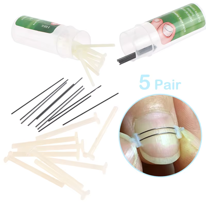 5 paires de traitement des ongles incarnés, outil de Correction des ongles incarnés, Patch élastique autocollant, Clip de redressage, attelle, outil de pédicure