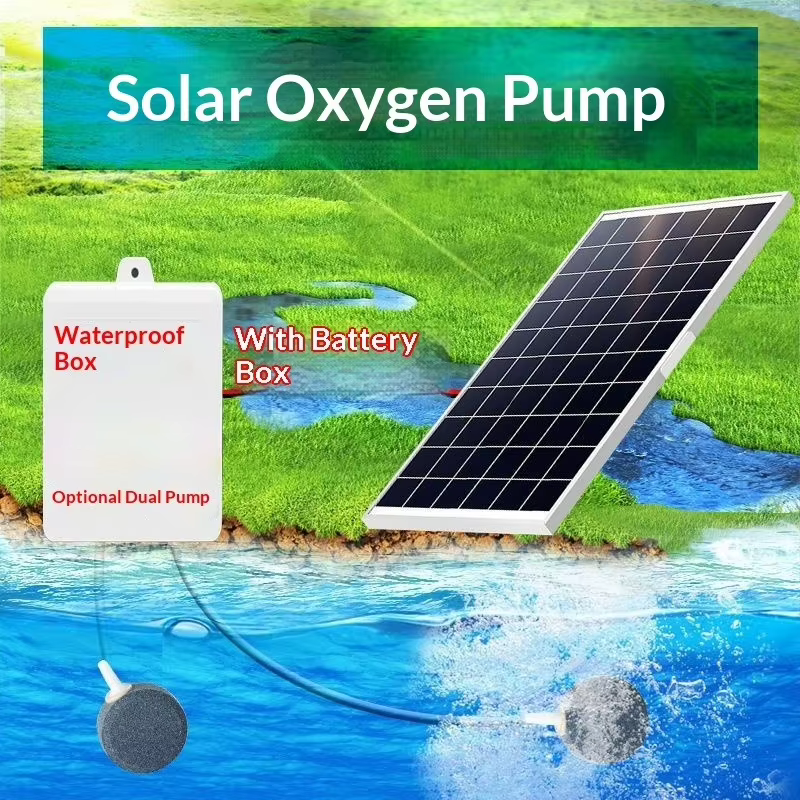 Pompe à oxygène solaire pour bassins de poissons extérieurs