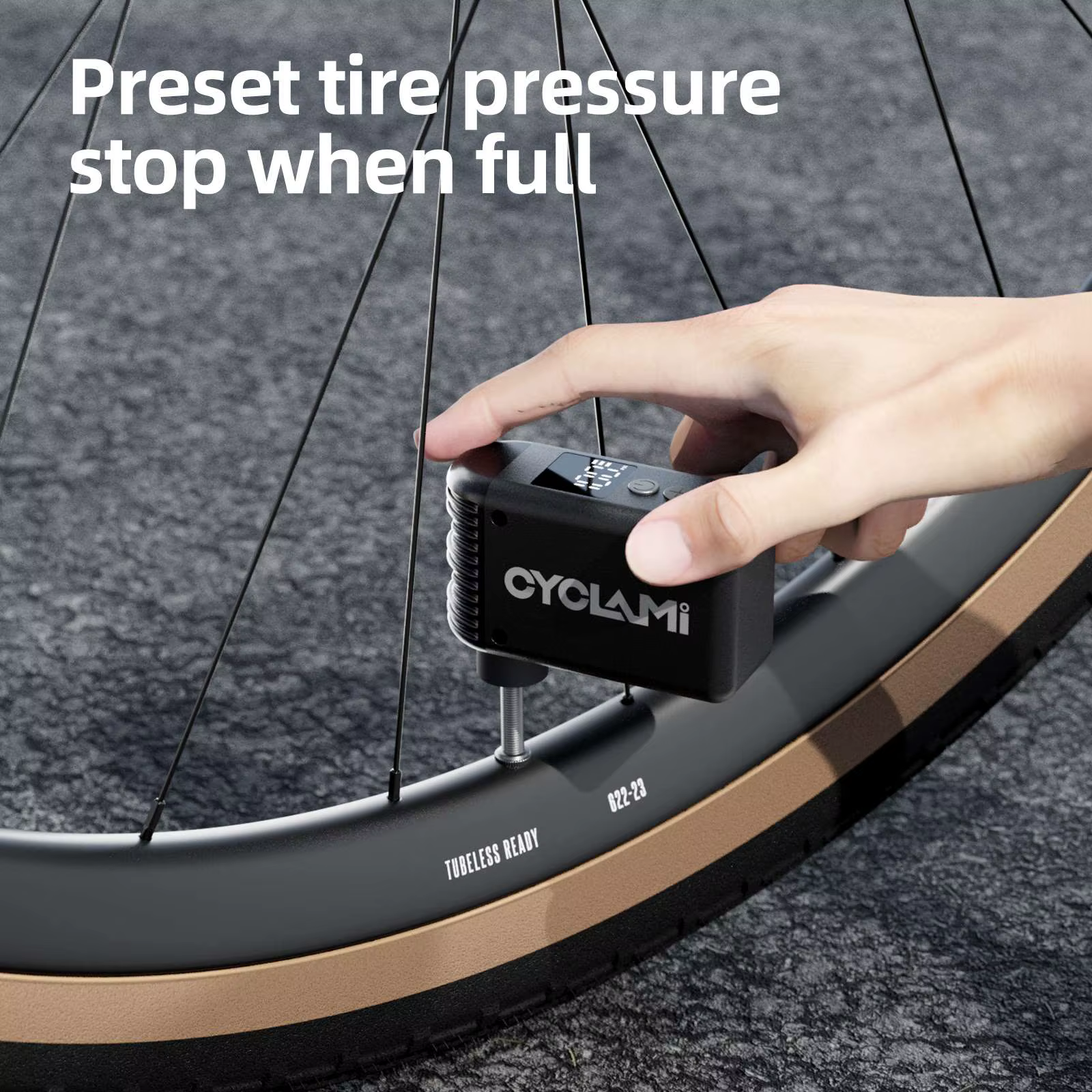 CYCLAMI Mini pompe à air électrique portable pour vélo de poche