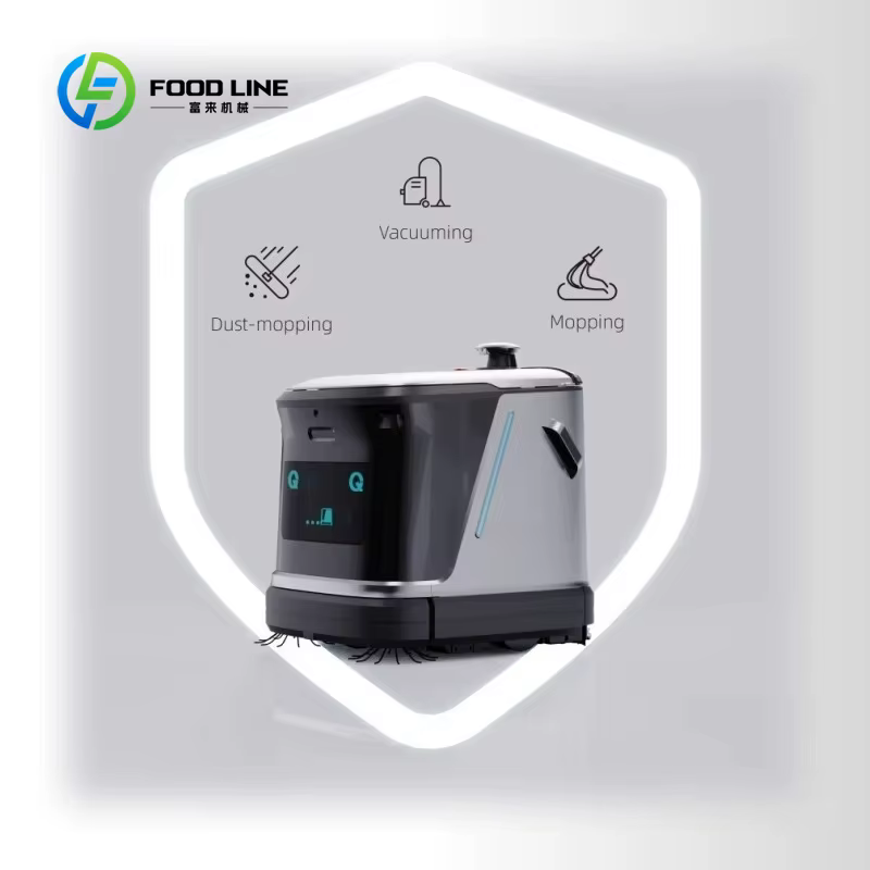 Robot de nettoyage personnalisé avec grand réservoir d'eau, large largeur de travail, lavage à l'eau froide pour sols et vitres, nettoyage multi-surfaces.