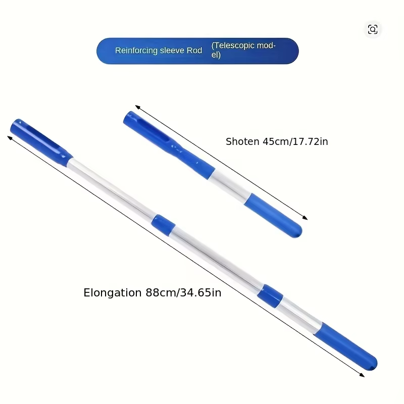Swimming Pool Leaf Skimmer Fine Mesh Net 3 Section Telescopic Pole Deepwater Cleaner for Pond Leaves Debris Cleaning