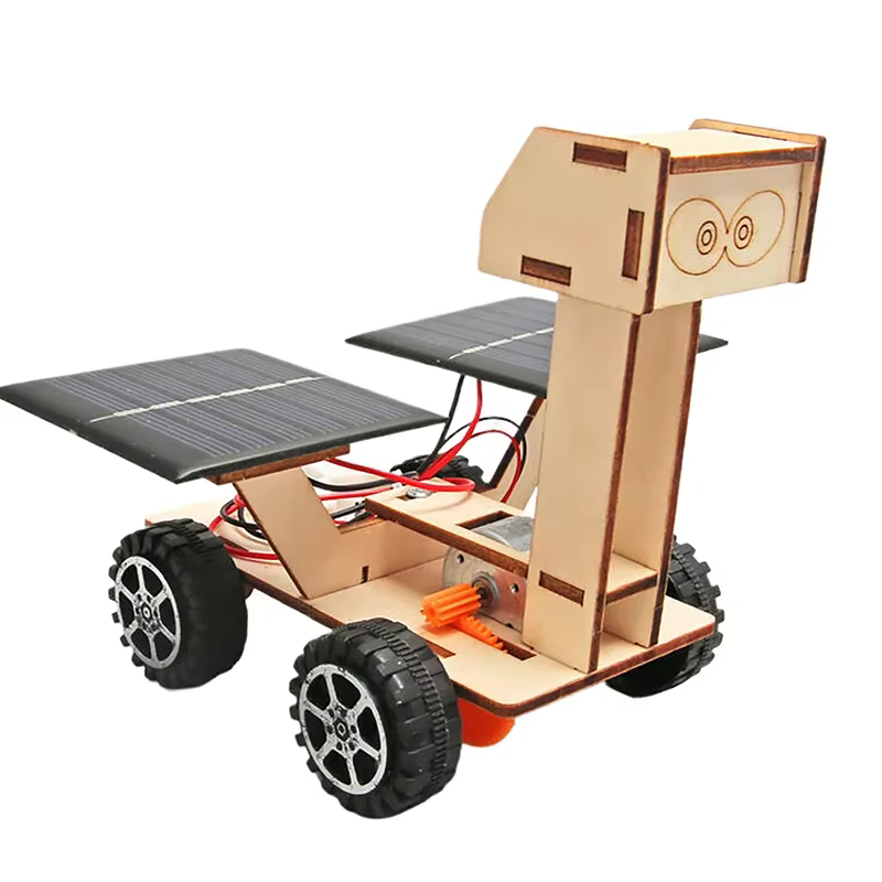 Modèle Mars Rover à énergie solaire fait à la main, jouet créatif, outil d'enseignement en bois pour enfants, technologie, petit fabricant, jouet Puzzle