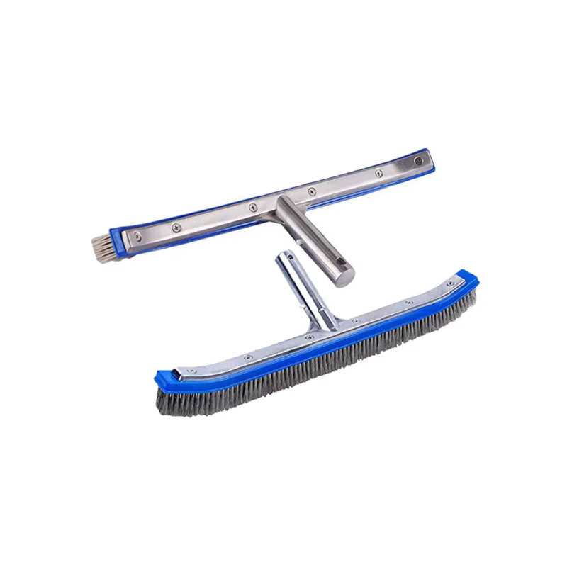 Brosse pour mur et sol de piscine en béton en acier inoxydable de 18 pouces