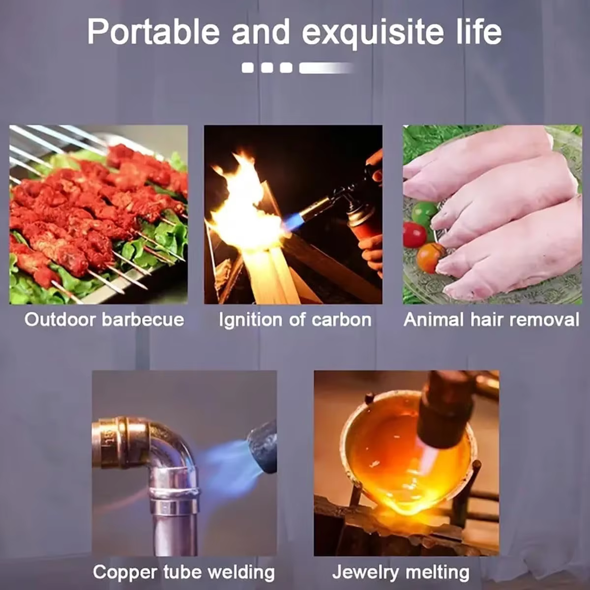 Brûleur de Butane, flamme de Camping, cuisson de Barbecue, torche à gaz, briquet, pistolet à flamme en métal, torche de soudage, chauffage pour cuisine en plein air