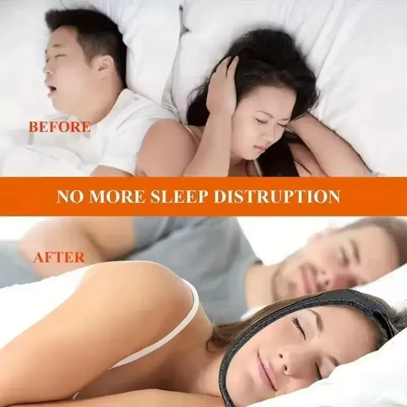 Bande anti-ronflement pour la respiration buccale, correcteur anti-ronflement, repose-menton pour dormir, repose-bouche ouvert