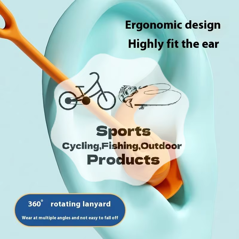 Bouchons d'oreilles de natation en silicone avec cordon