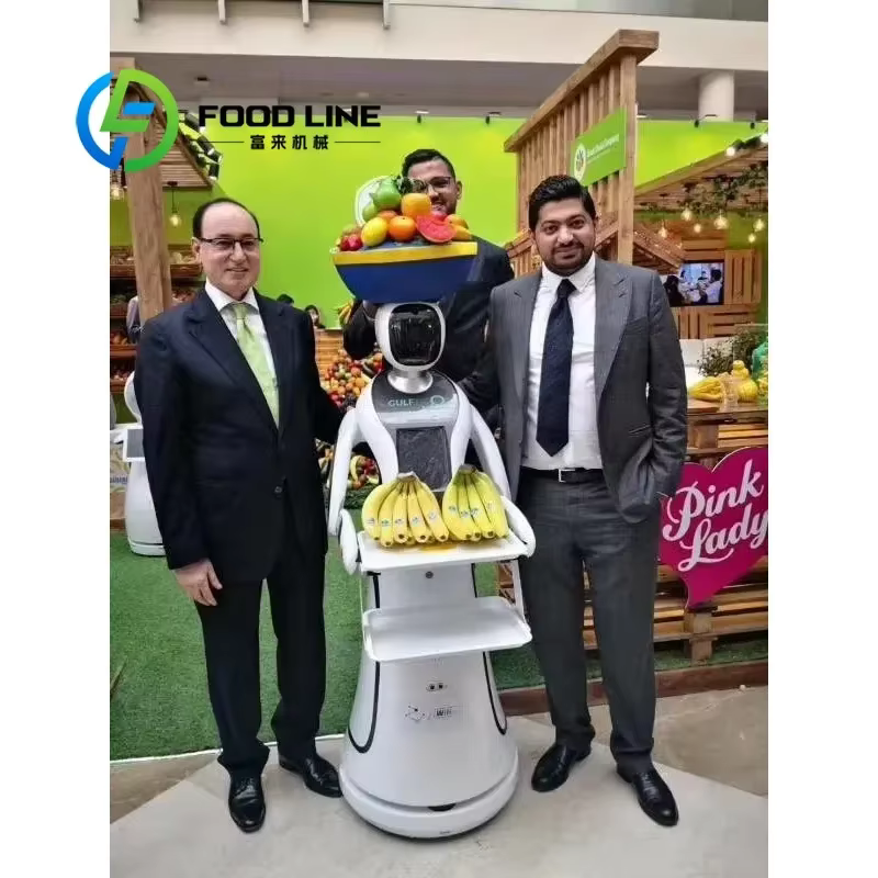 Robot de service intelligent avec capteur 360°, autonomie de 12h, 3 plateaux, charge de 10 kg, pour café et restauration commerciale, personnalisable