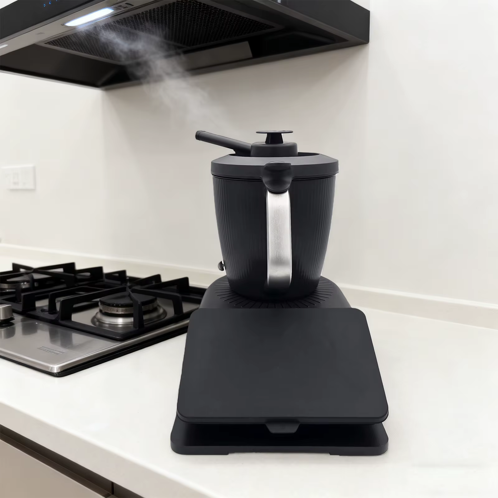 Déviateur vapeur compatible avec Thermomix TM7 – 360 °   Déflecteur de vapeur rotatif avec protection d'armoire de cuisine