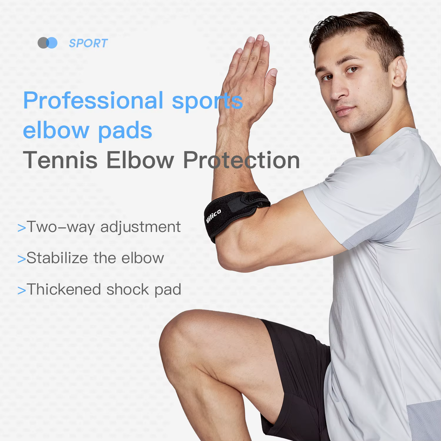 Sangle de coude de Tennis, 1 pièce, pour tendinite, douleurs articulaires, Support de coude réglable pour salle de sport, basket-ball, Tennis, Golf, protecteur de coude