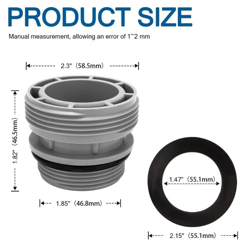 Conversion tuyau piscine 652F, convertisseur tuyau piscine hors étanche